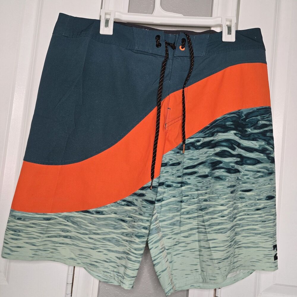 Billabong Platinum X Board Shorts Men's Size 36 Blue/Orange
